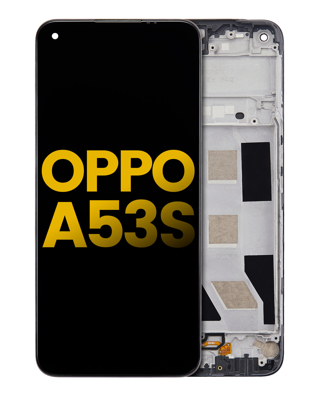 LCD-Display mit Rahmen für OPPO A53S 4G / A53 (Refurbished) (Alle Farben)