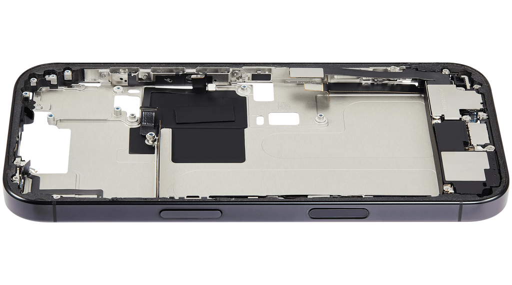 Gehäuse mit Ladebuchse für iPhone 16 Pro US Schwarz Titan OEM A