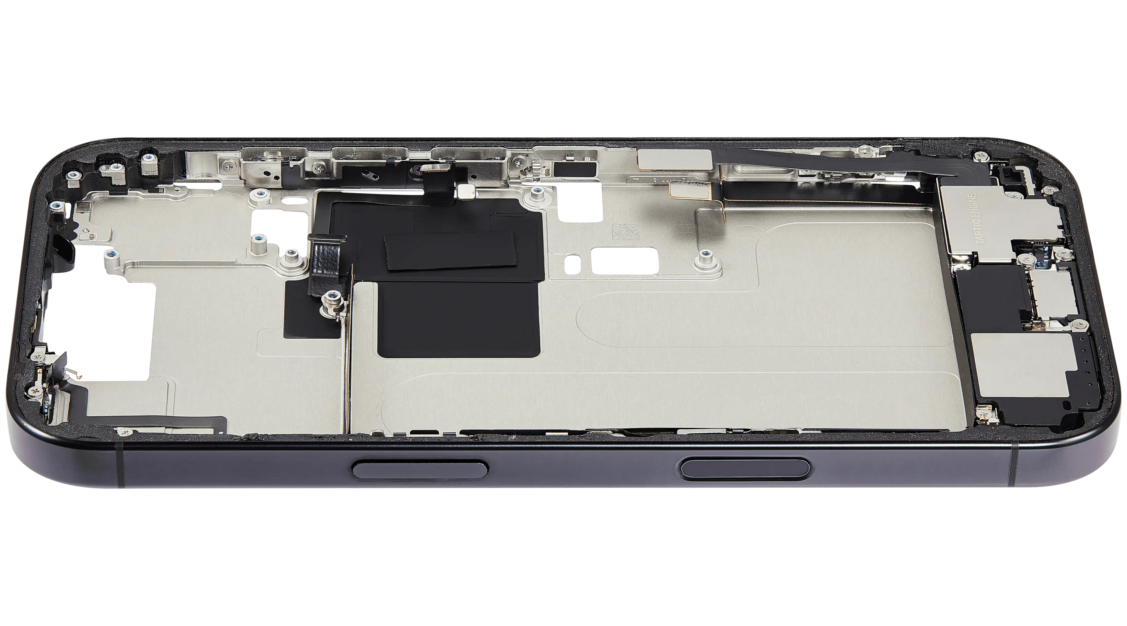 Gehäuse mit Ladebuchse für iPhone 16 Pro US Schwarz Titan OEM A