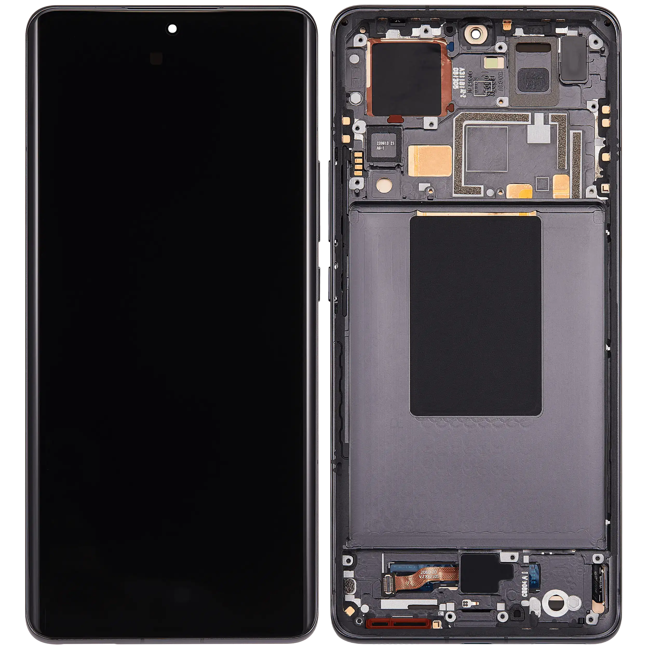 OLED-Display mit Rahmen für Xiaomi 12 Pro / 12S Pro (Refurbished) (Grau)