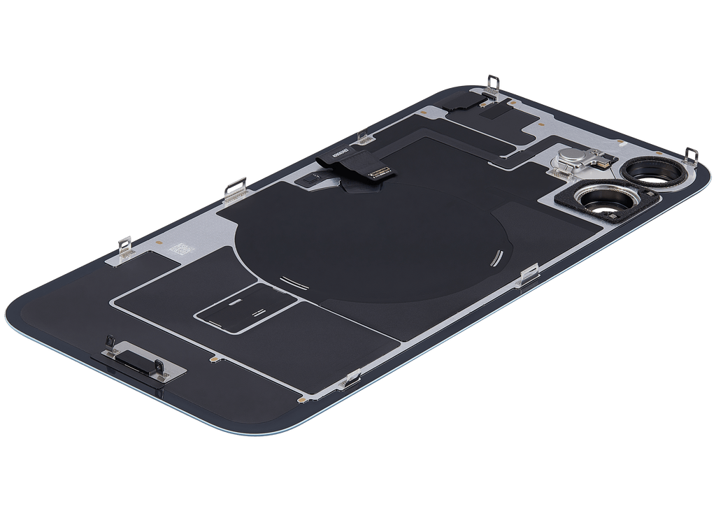 Backcover mit MagSafe Magnet & NFC & Blitz-Flexkabel für iPhone 16 Plus (gebrauchter OEM-Ausbau, Qualität C) (Teal)