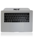 Top Case mit Keyboard (ANSI US) and Trackpad für MacBook Pro 15" A1990 (2018-2019) (gebrauchter OEM-Ausbau, Qualität B/C) (Space Grau)