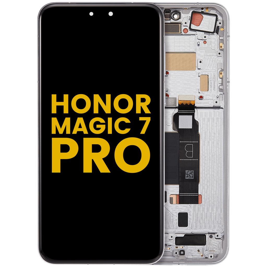 OLED-Display mit Rahmen für Honor Magic 7 Pro (Refurbished) (Weiß)