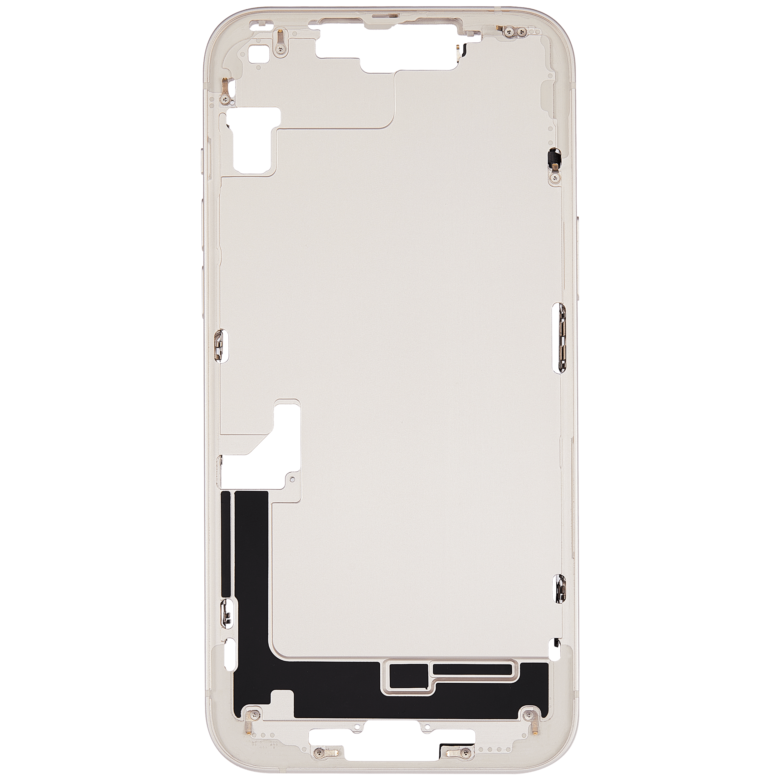 Midframe/Rahmen mit Small Parts für iPhone 14 Plus (EU / Global Version) (gebrauchter OEM-Ausbau, Qualität A) (Starlight)