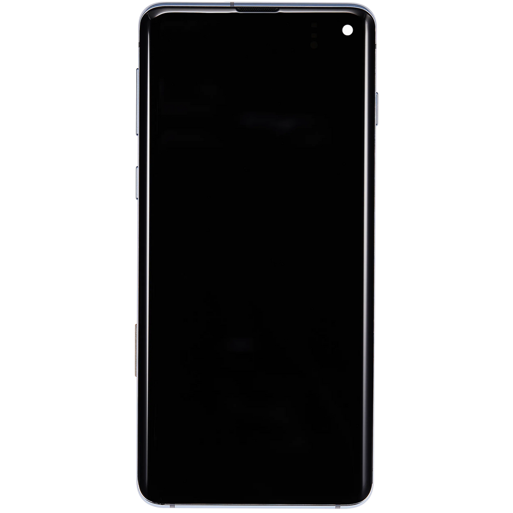 OLED-Display mit Rahmen für Samsung Galaxy S10 (Aftermarket Plus) (Prism Blue)
