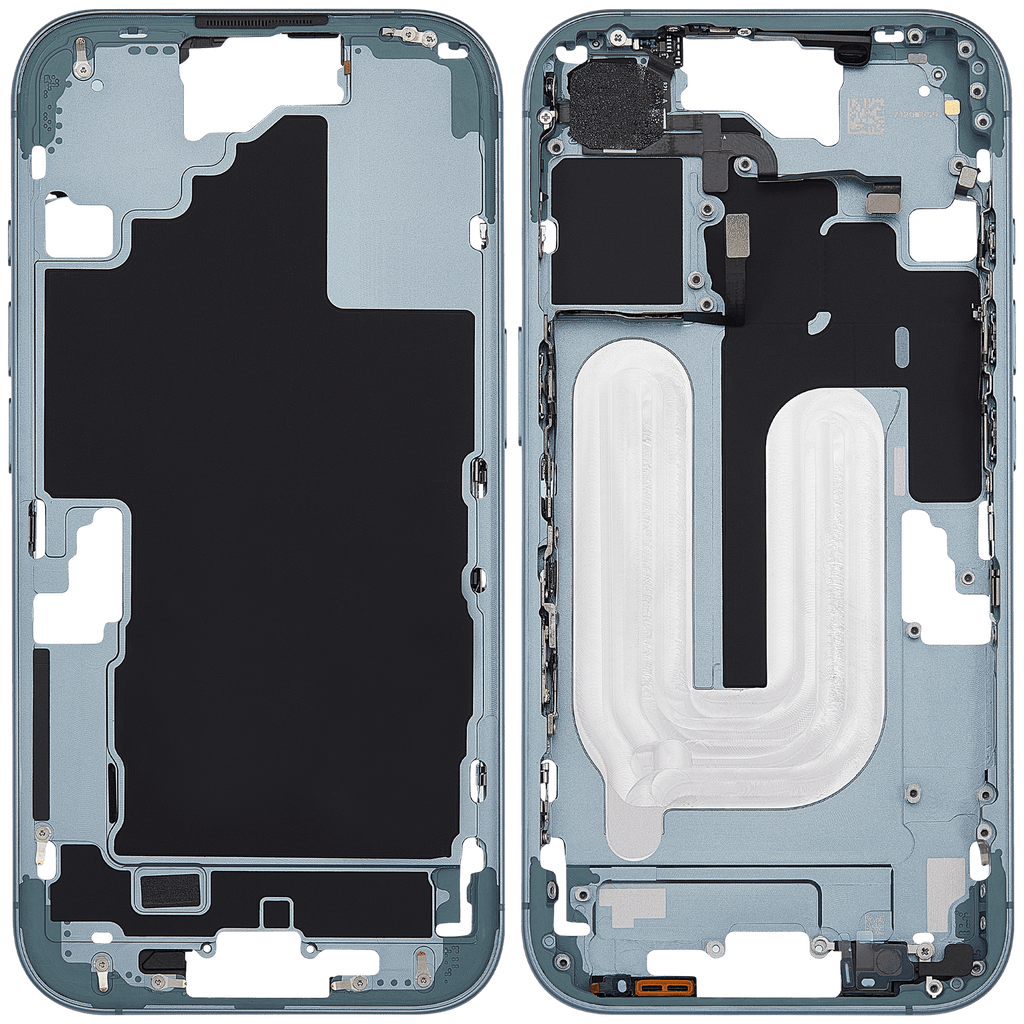 Midframe/Rahmen mit Power And Volume Button für iPhone 16 (EU / Global Version) (Aftermarket Plus) (Teal)