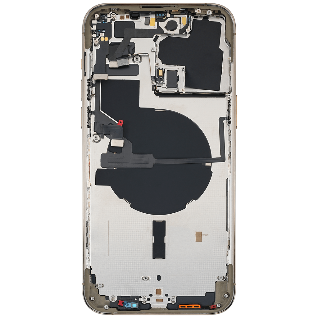 Backcover/Rahmen mit Small Parts für iPhone 14 Pro Max (EU / Global Version) (gebrauchter OEM-Ausbau, Qualität A) (Gold)