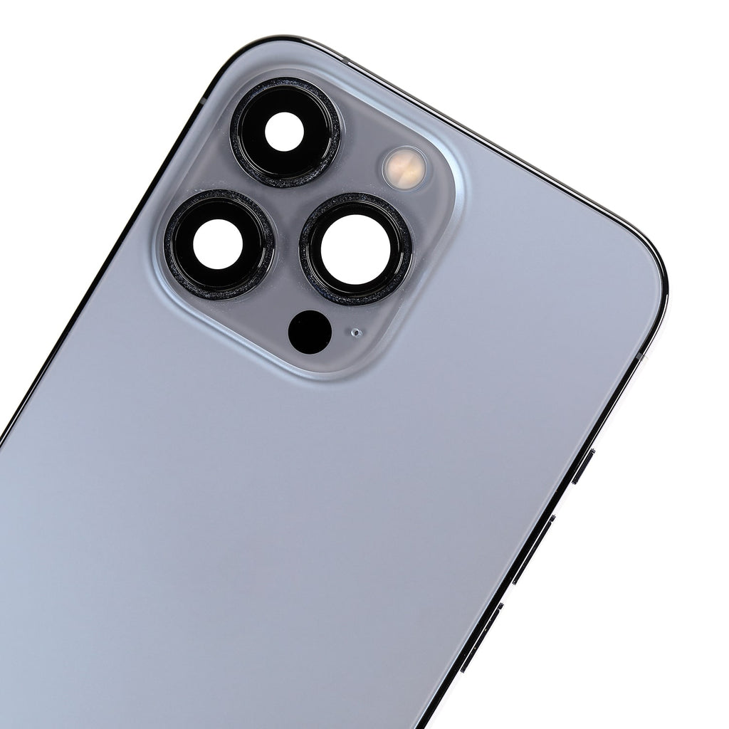 Backcover/Rahmen mit Small Parts für iPhone 13 Pro (US-Version) (gebrauchter OEM-Ausbau, Qualität A) (Sierra Blau)