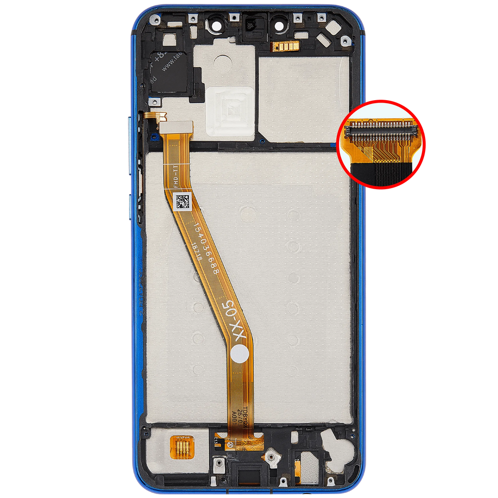 LCD-Display mit Rahmen für Huawei Nova 3i (2018) (Refurbished) (Bluenull)