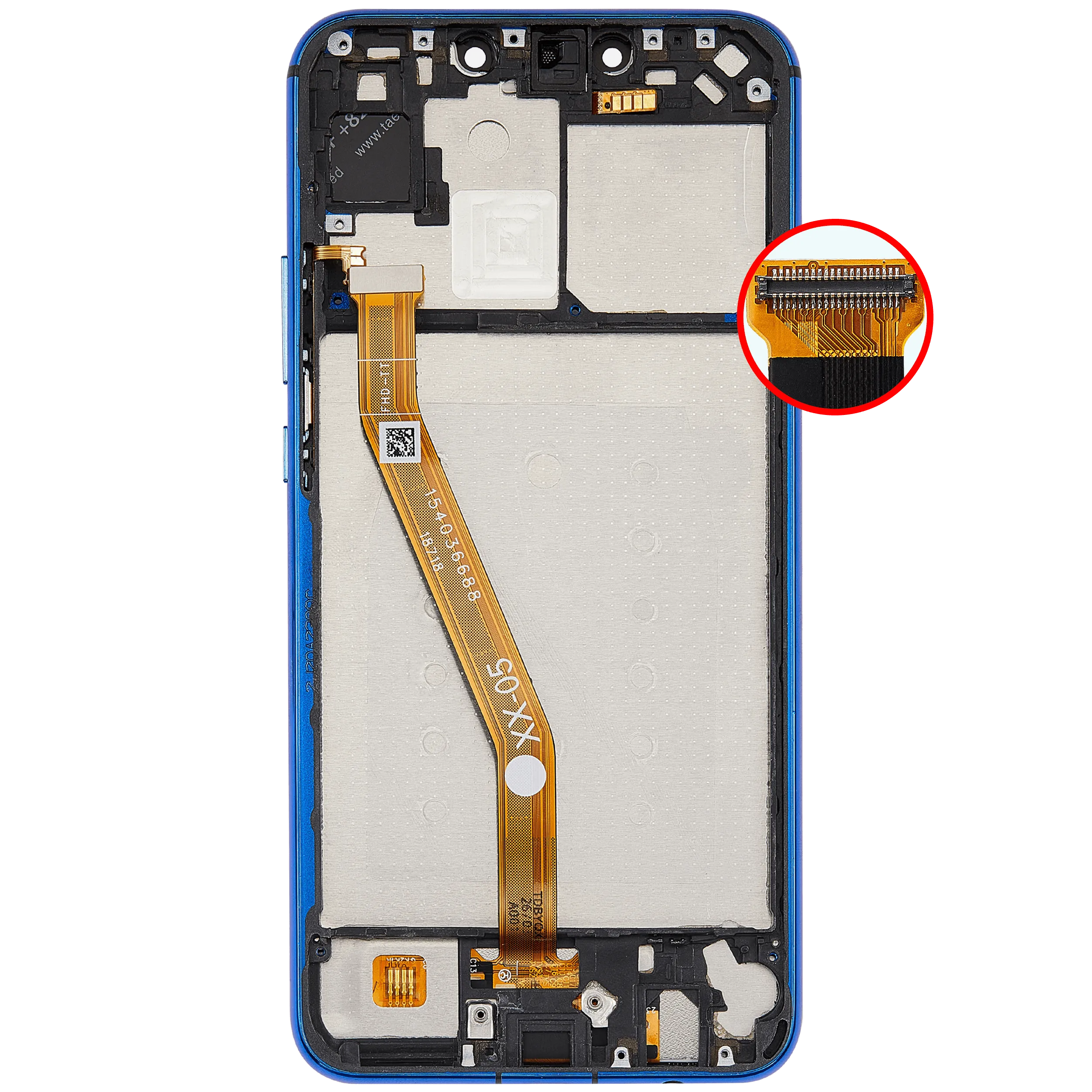 LCD-Display mit Rahmen für Huawei Nova 3i (2018) (Refurbished) (Bluenull)