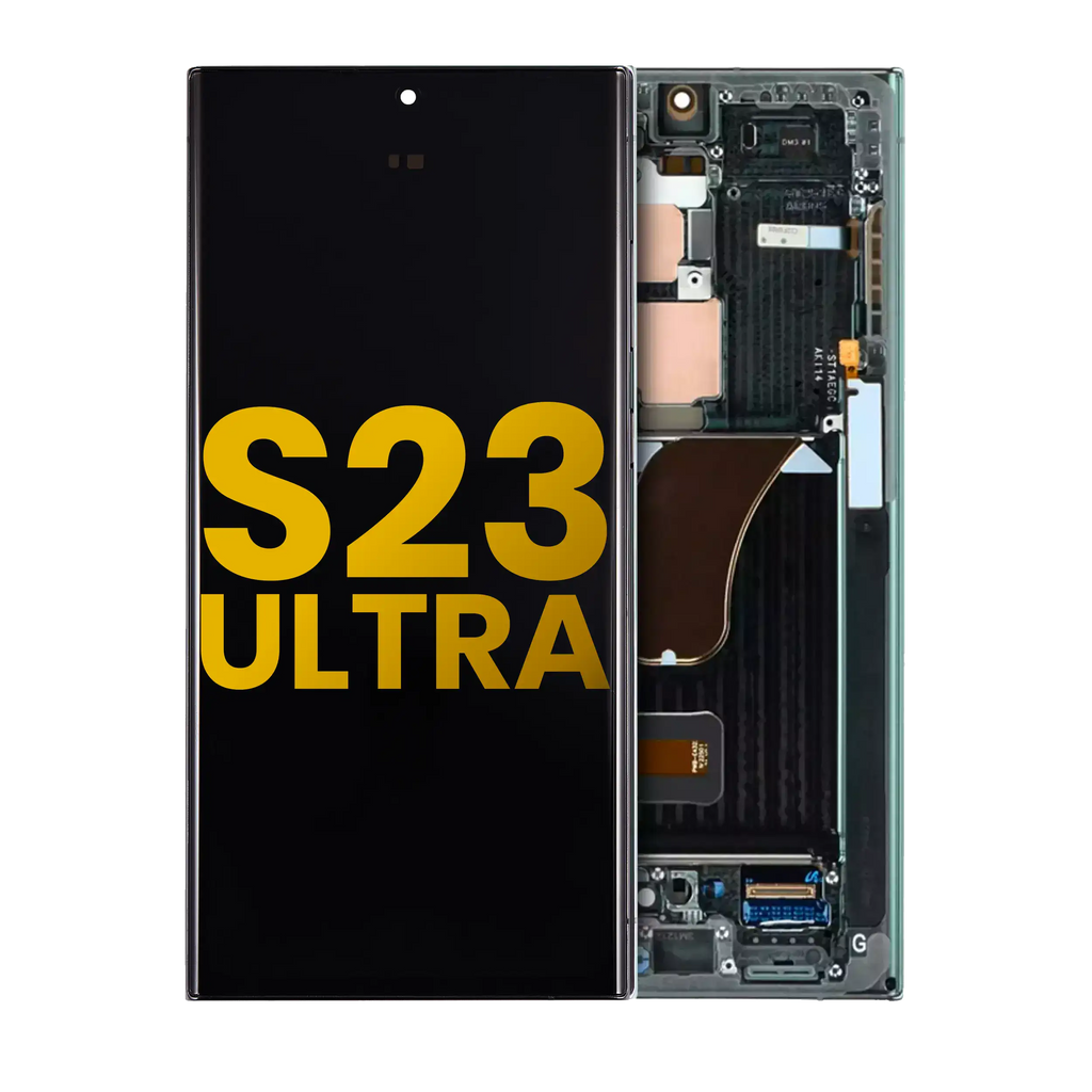OLED-Display mit Rahmen für Samsung Galaxy S23 Ultra 5G (US & International) (Assembled) (Grün)