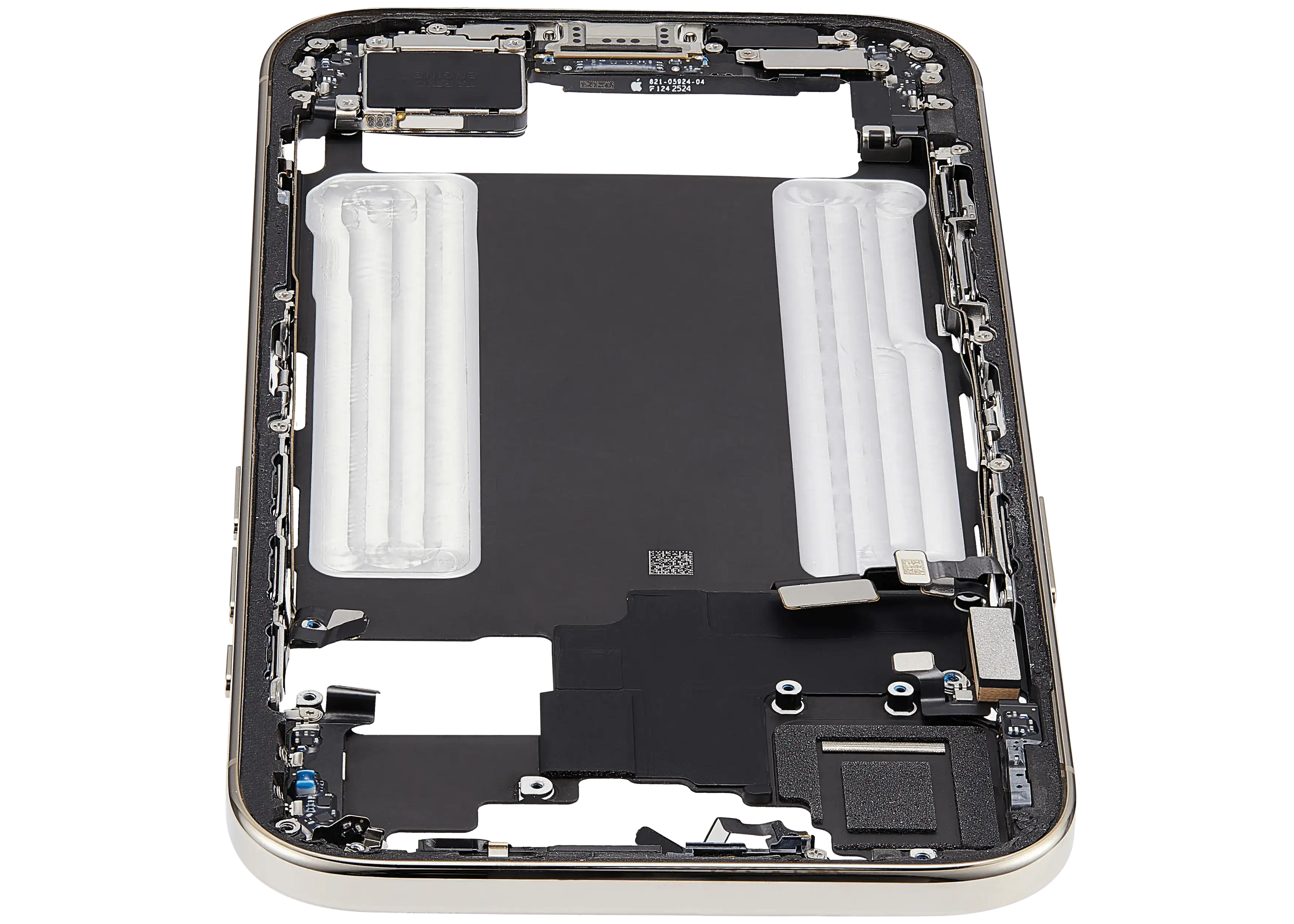 Midframe/Rahmen mit Ladebuchse Flex & Small Parts für iPhone Air (US / EU Version) (gebrauchter OEM-Ausbau, Qualität B) (Light Gold)