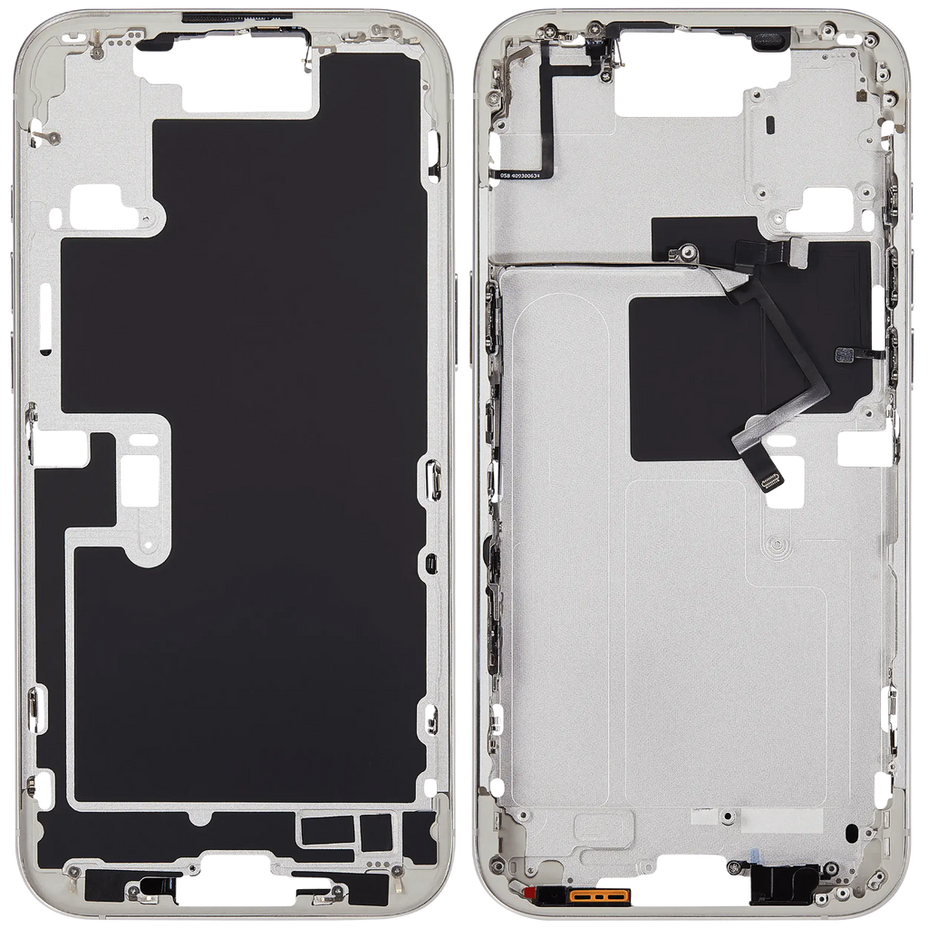 Midframe/Rahmen mit Power And Volume Button für iPhone 16 Pro Max (US-Version) (Aftermarket Plus) (Weiß Titanium)