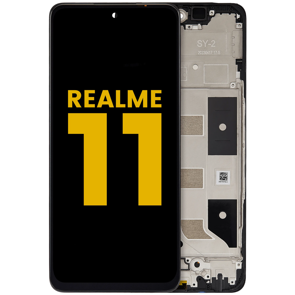 LCD-Display mit Rahmen für Realme 11 5G / 11 X (Refurbished) (Alle Farben)