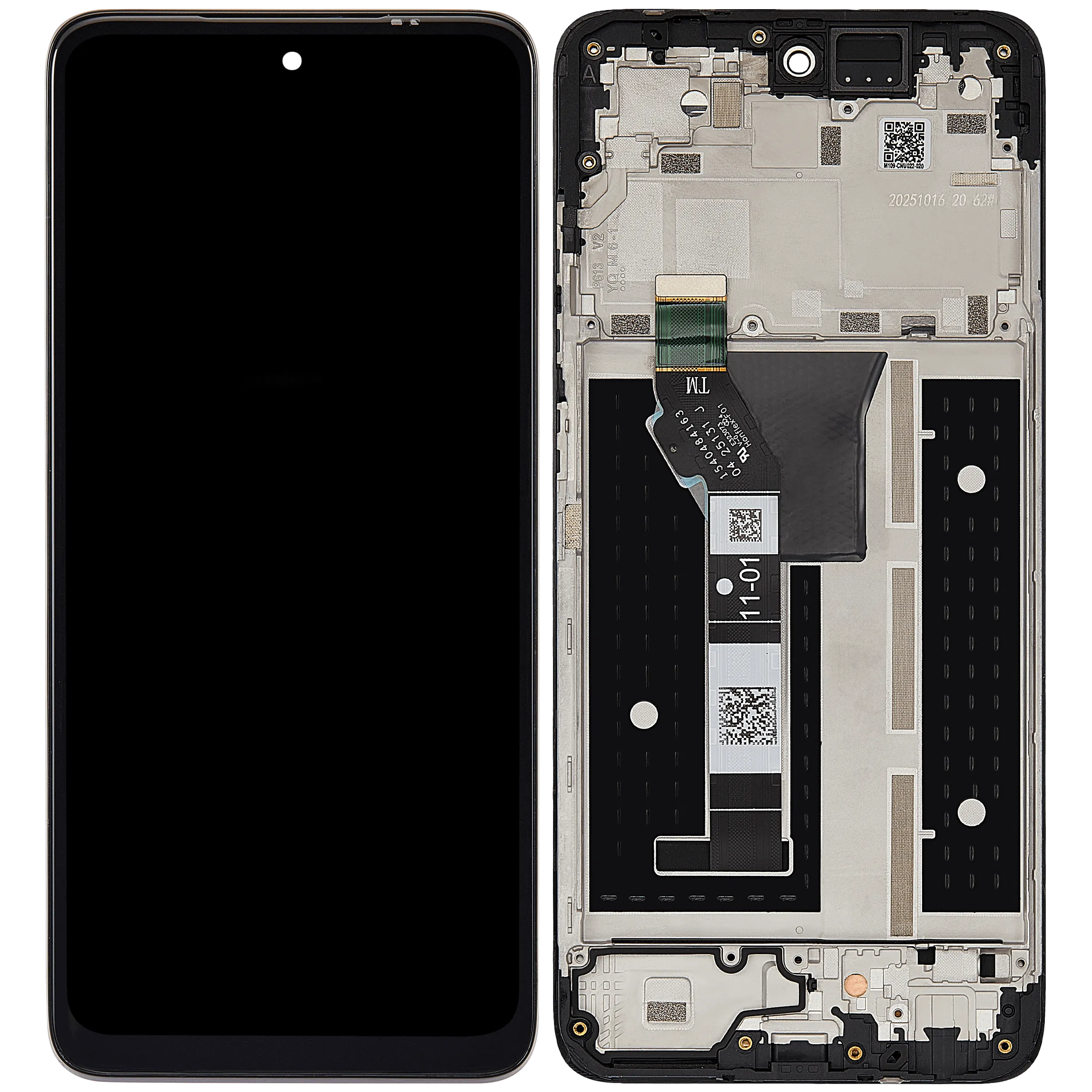 LCD-Display mit Rahmen für Motorola Moto G 5G (XT2613 / 2026) (Refurbished) (Alle Farben)