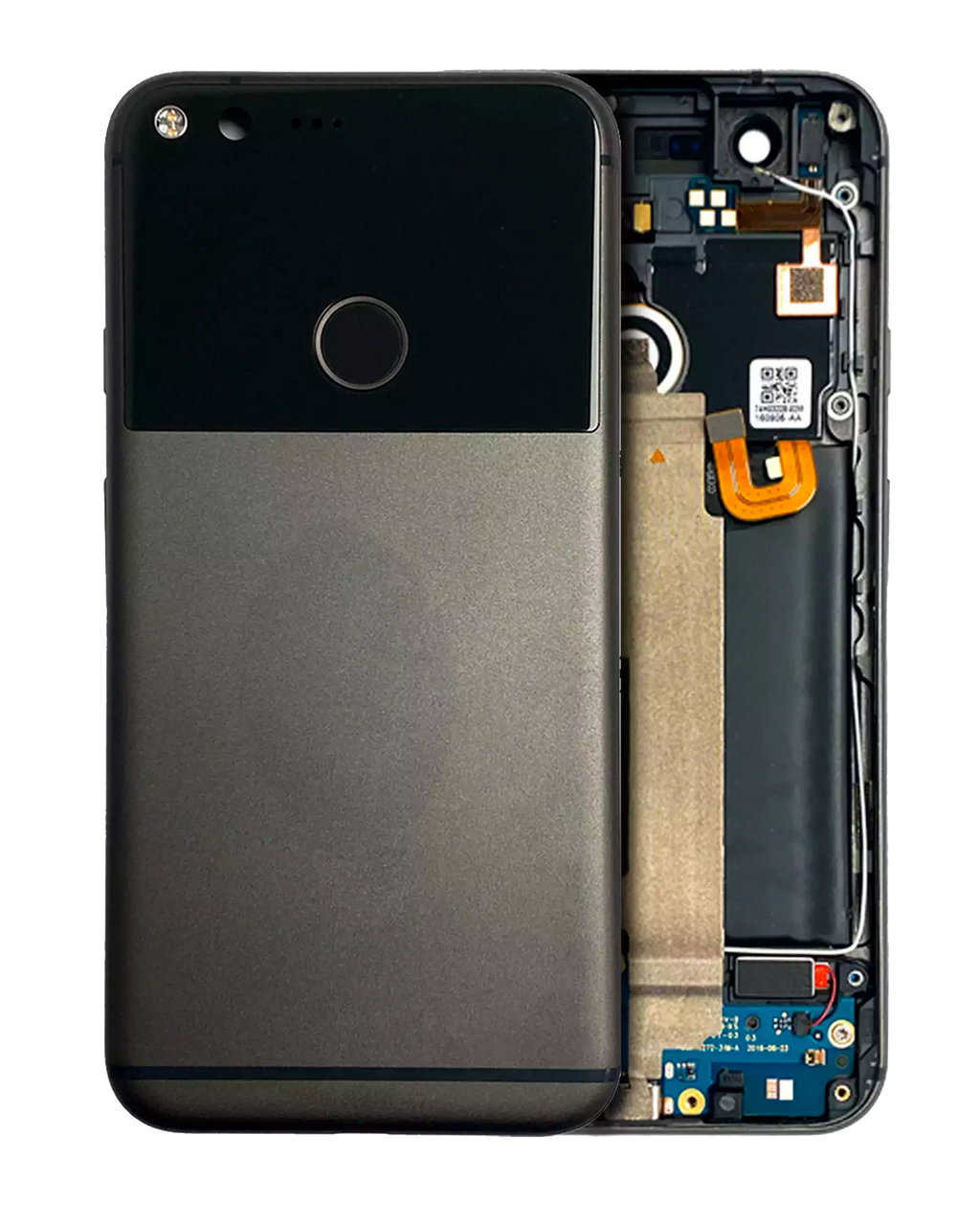 Backcover/Rahmen für Google Pixel (Original OEM) (Schwarz)