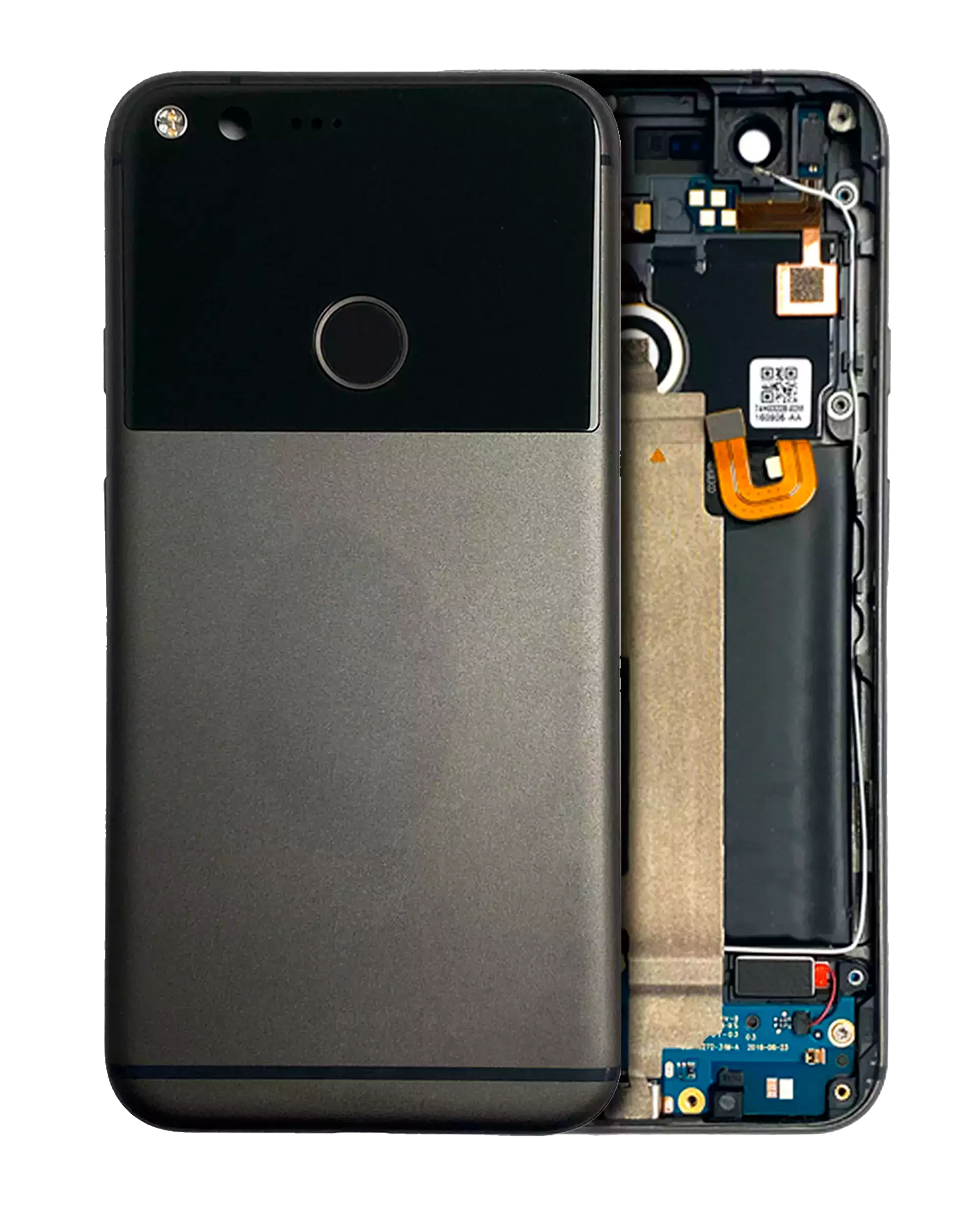Backcover/Rahmen für Google Pixel (Original OEM) (Schwarz)
