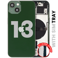 Backcover/Rahmen mit Small Parts für iPhone 13 (EU / Global Version) (gebrauchter OEM-Ausbau, Qualität C) (Grün)