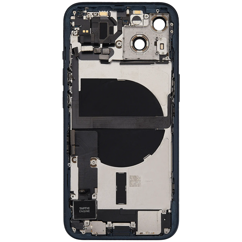 Backcover/Rahmen mit Ladebuchse Flex & Small Parts für iPhone 13 (EU / Global Version) (gebrauchter OEM-Ausbau, Qualität B) (Midnight)