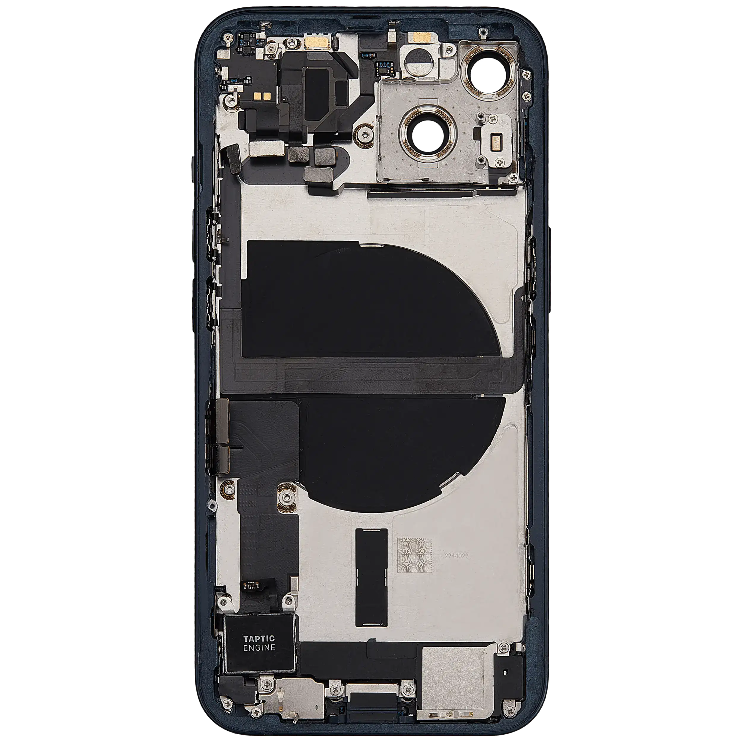 Backcover/Rahmen mit Ladebuchse Flex & Small Parts für iPhone 13 (EU / Global Version) (gebrauchter OEM-Ausbau, Qualität B) (Midnight)