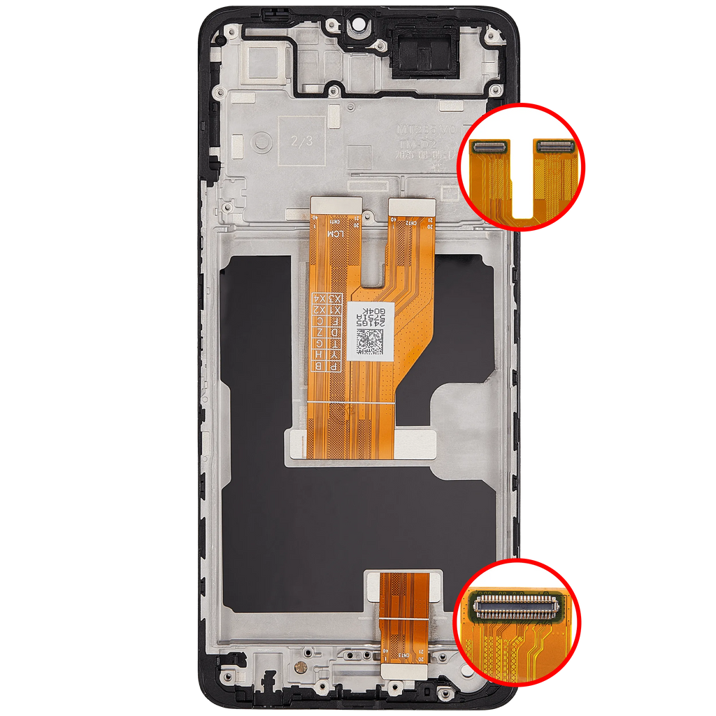 LCD-Display mit Rahmen für Vivo Y04 / Y29s (Refurbished) (Alle Farben)