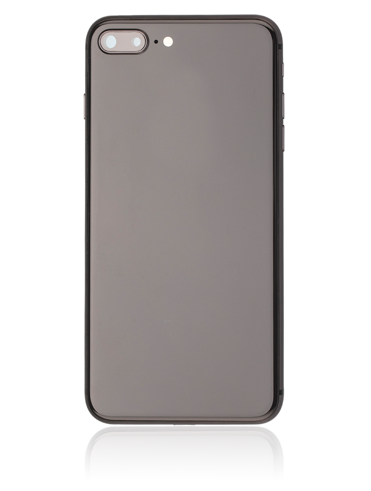Backcover/Rahmen mit Small Components Pre-Installed für iPhone 8 Plus (gebrauchter OEM-Ausbau, Qualität A) (Space Grau)