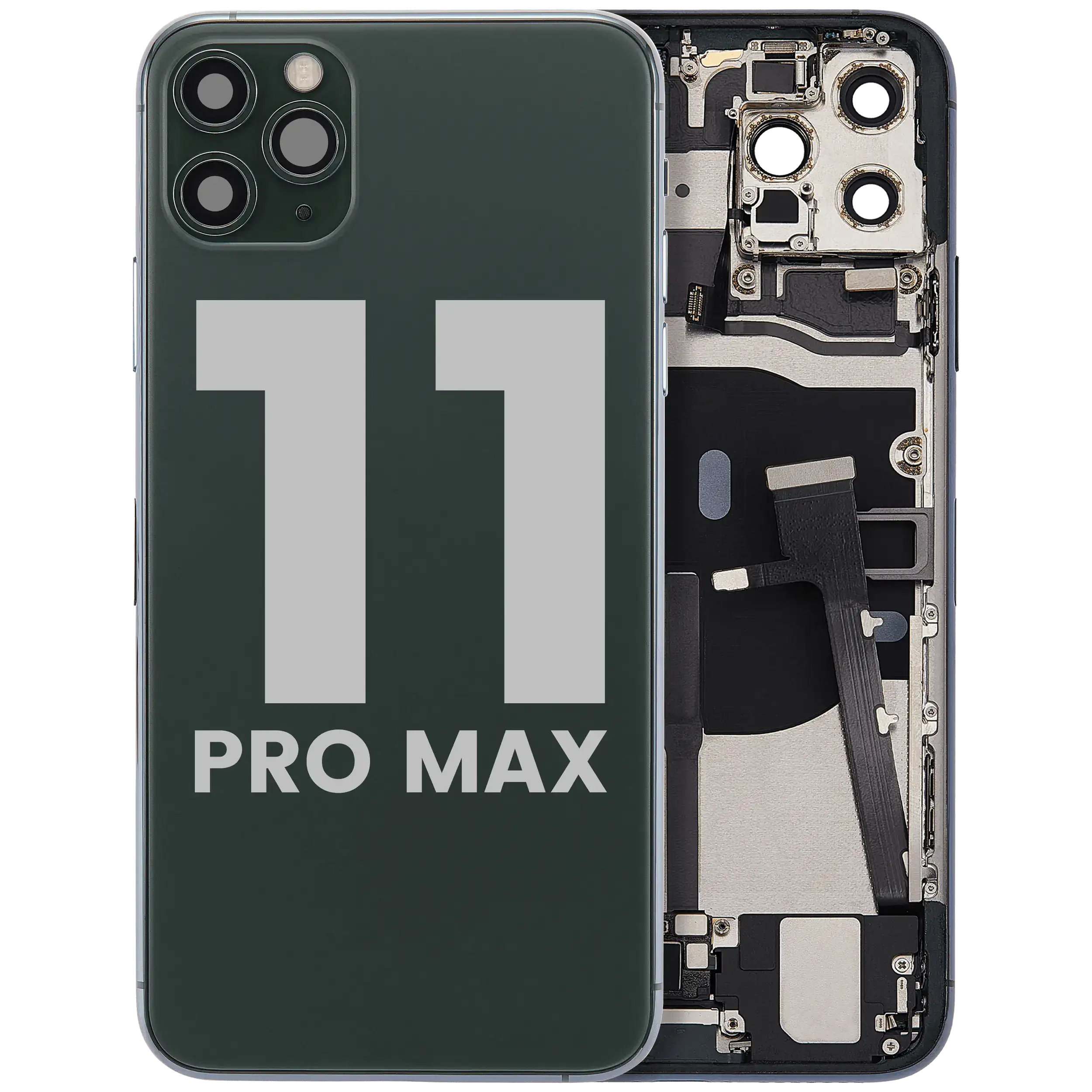Original Apple-Ausbau C gebraucht – iPhone 11 Pro Max Backcover/Rahmen Nachtgrün