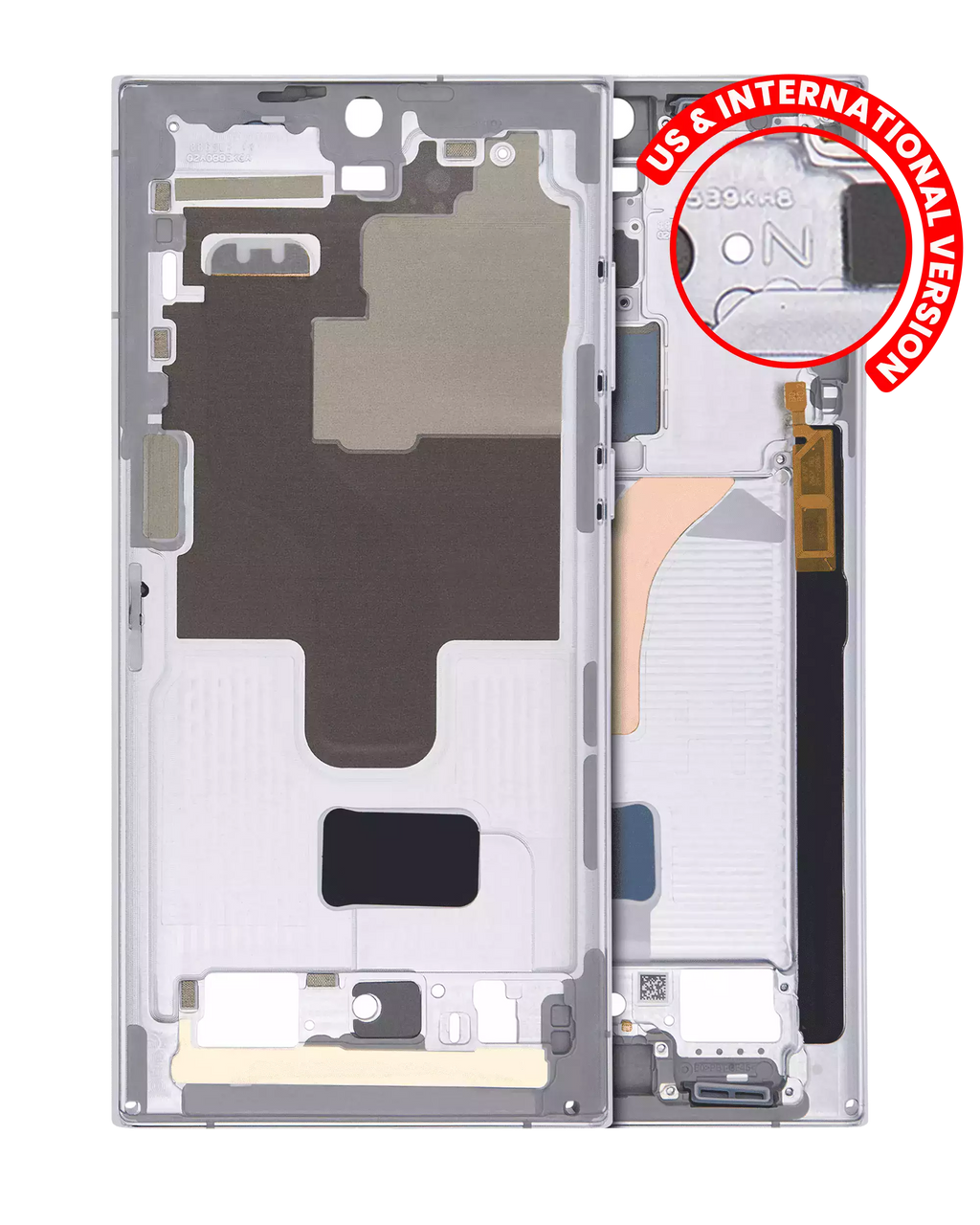 Midframe/Bezel for Samsung Galaxy S22 Ultra 5G (US & International, White)