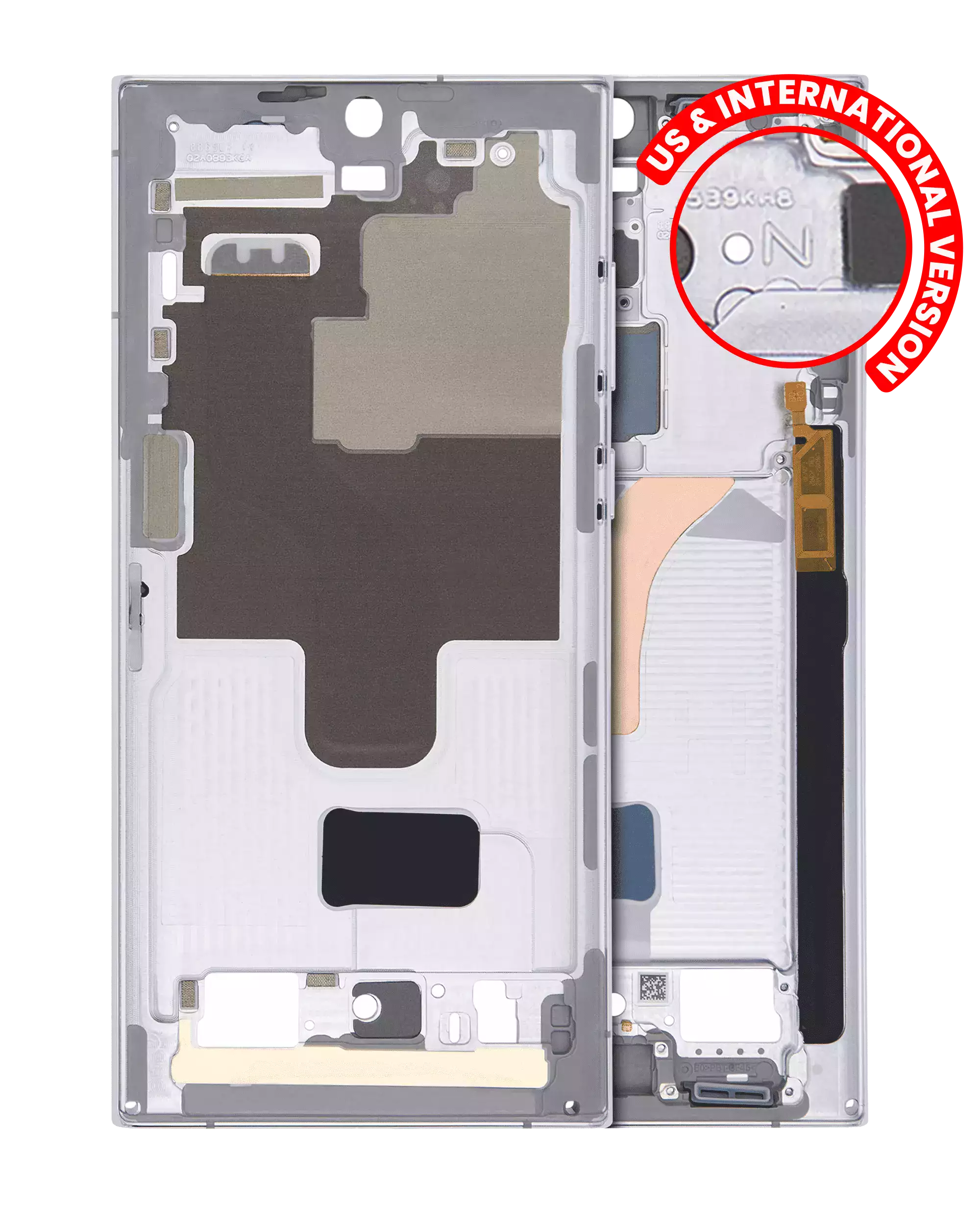Midframe/Rahmen für Samsung Galaxy S22 Ultra 5G (US & International, Weiß)