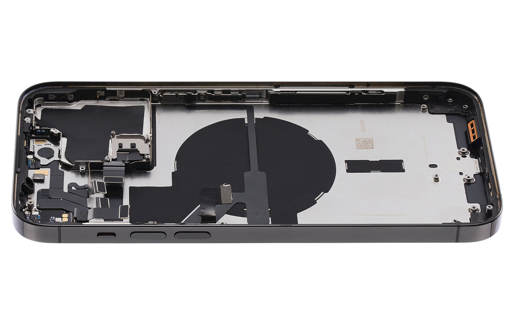 Backcover/Rahmen mit Small Parts für iPhone 14 Pro Max (US-Version) (gebrauchter OEM-Ausbau, Qualität A) (Space Schwarz)