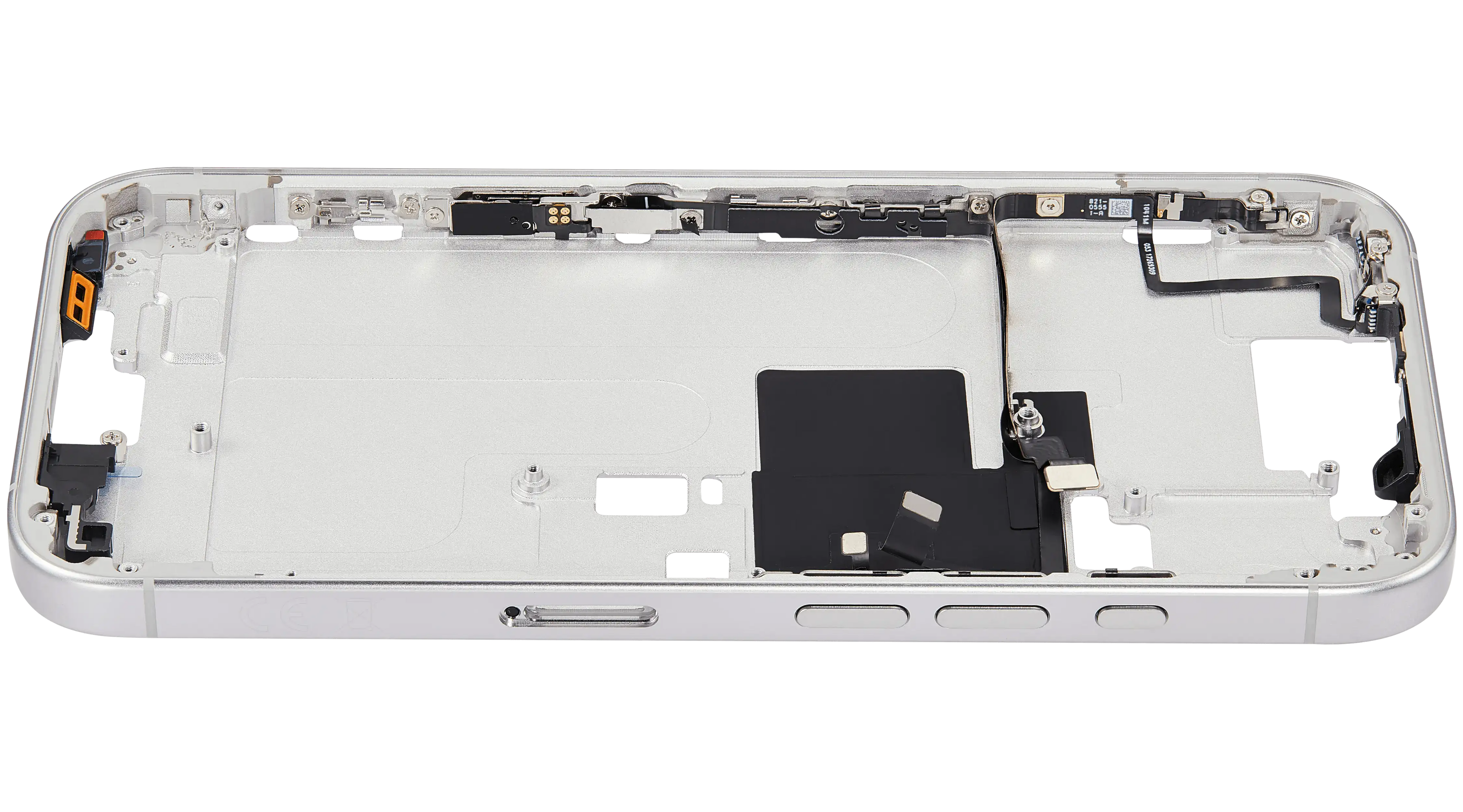 Midframe/Rahmen mit Power And Volume Button für iPhone 16 Pro (EU / Global Version) (Aftermarket Plus) (Weiß Titanium)