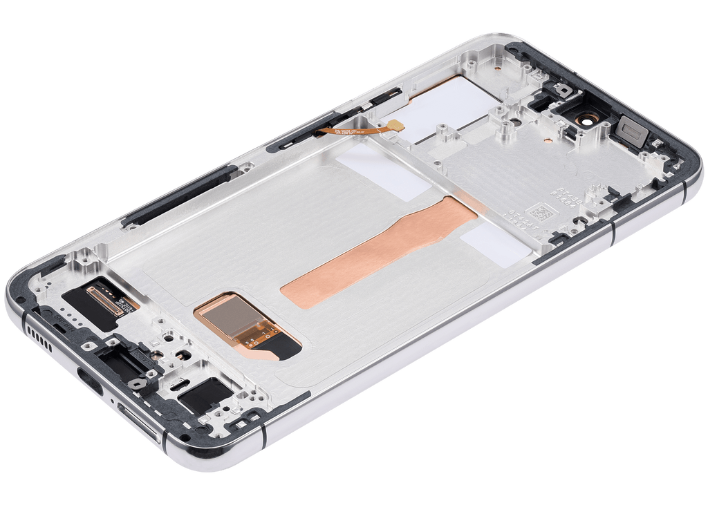 OLED-Display mit Rahmen für Samsung Galaxy S22 Plus 5G (US & Internationale Version) (Aftermarket Plus) (120Hz) (Weiß)