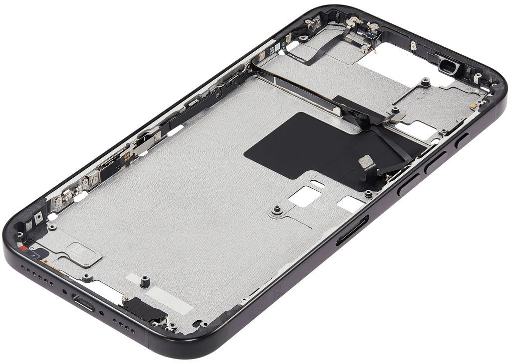Midframe/Rahmen mit Power And Volume Button für iPhone 16 Pro Max (EU / Global Version) (Aftermarket Plus) (Schwarz Titanium)