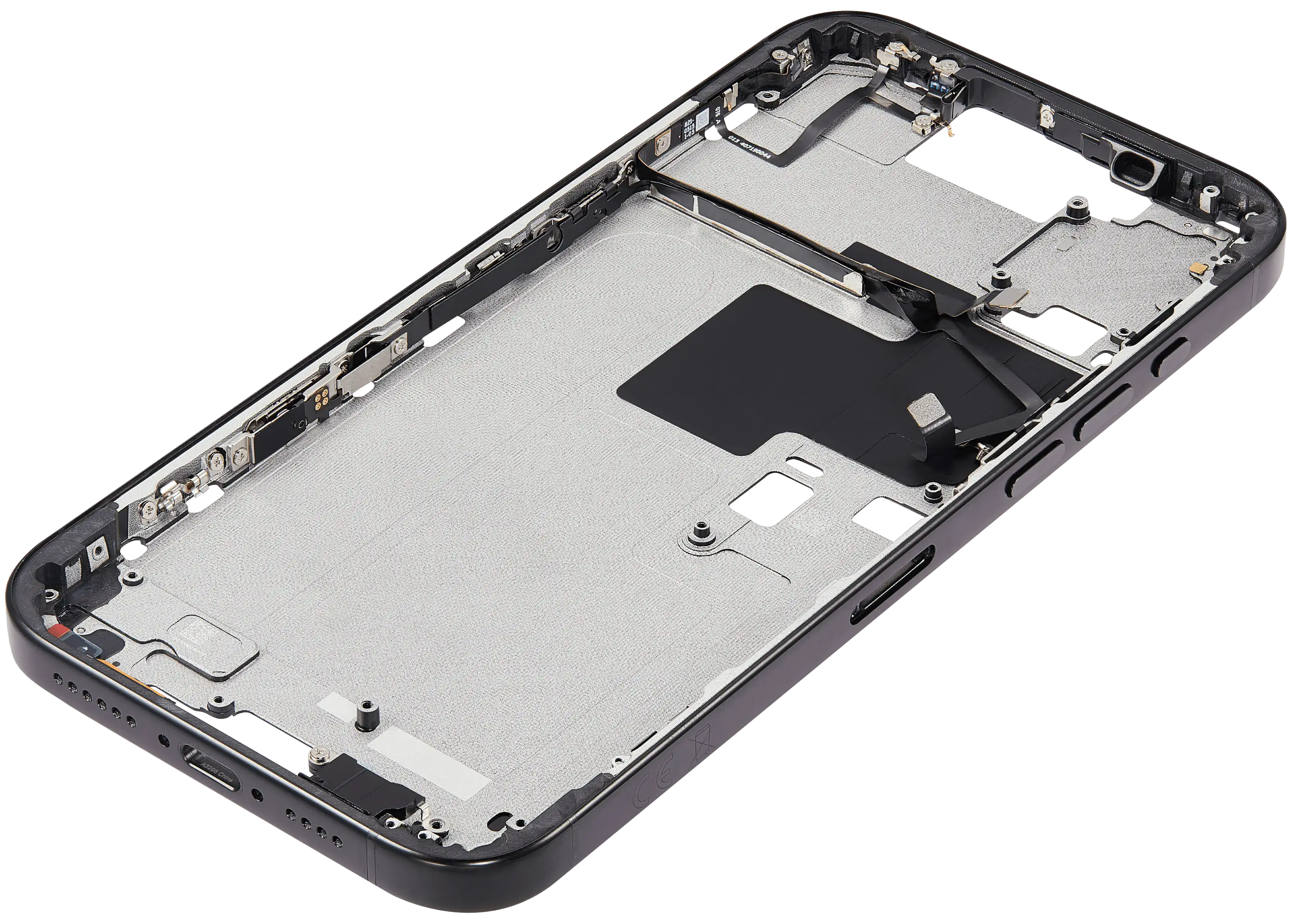 Midframe/Rahmen mit Power And Volume Button für iPhone 16 Pro Max (EU / Global Version) (Aftermarket Plus) (Schwarz Titanium)