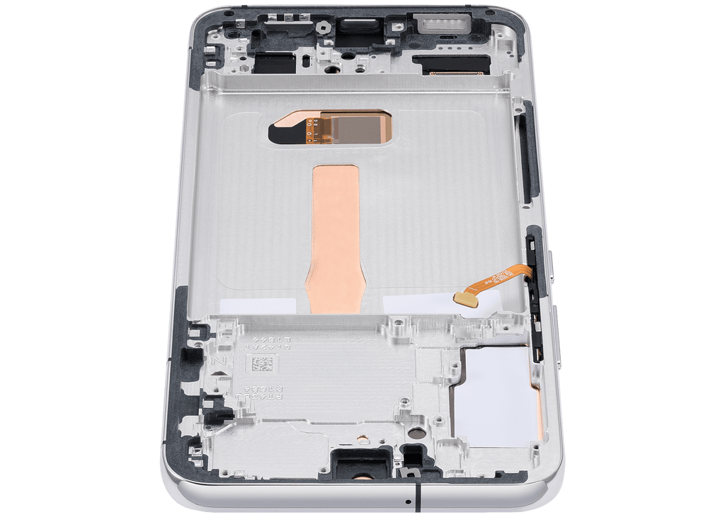 OLED-Display mit Rahmen für Samsung Galaxy S22 Plus 5G (US & Internationale Version) (Aftermarket Plus) (120Hz) (Weiß)