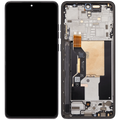 OLED-Display mit Rahmen Compatible für Motorola Moto G Stylus 5G (XT2619/2026) (Refurbished) (Coal Smoke)