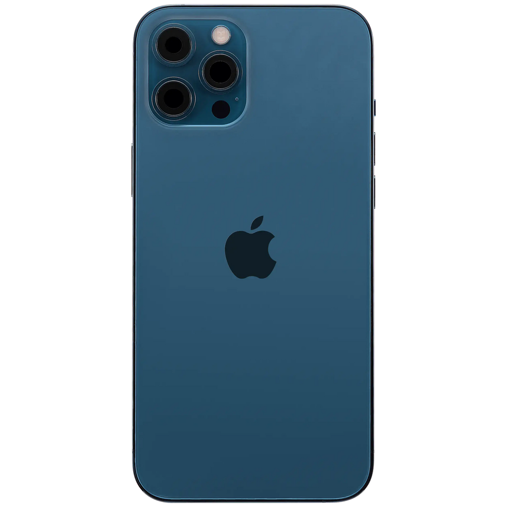 Backcover/Rahmen mit Ladebuchse Flex & Small Parts für iPhone 12 Pro Max (US-Version) (gebrauchter OEM-Ausbau, Qualität A) (Pacific Blau)