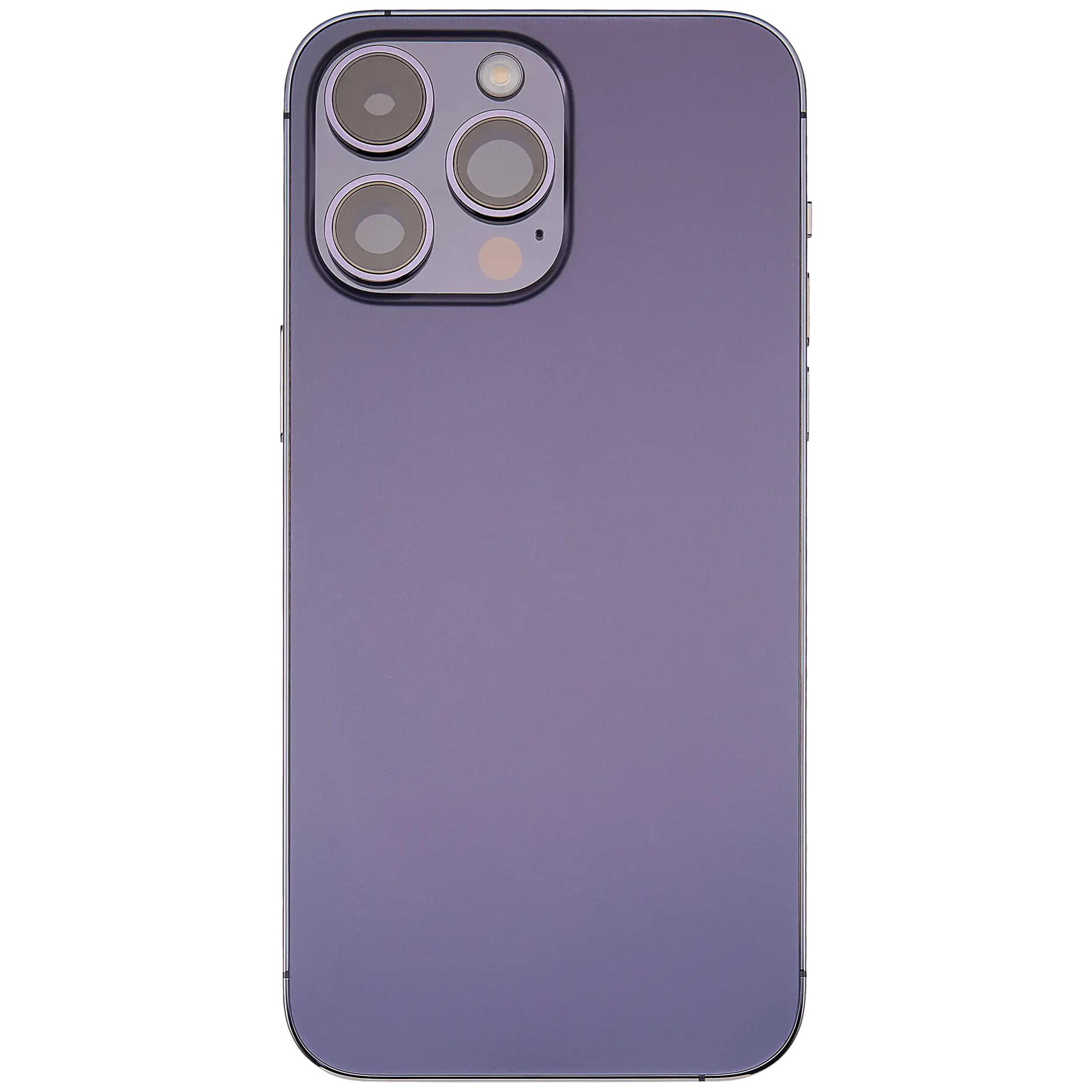 Backcover/Rahmen mit Small Parts für iPhone 14 Pro Max (EU / Global Version) (gebrauchter OEM-Ausbau, Qualität B) (Deep Purple)