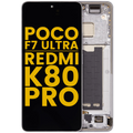 OLED-Display mit Rahmen für Xiaomi Redmi K80 Pro (Refurbished) Weiß