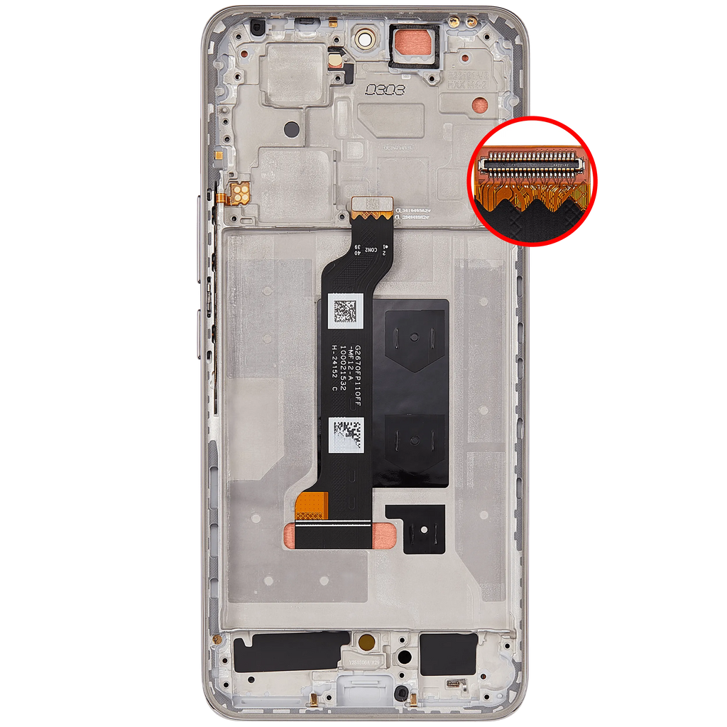 OLED-Display mit Rahmen für Honor 200 (Refurbished) (Coral Pink)