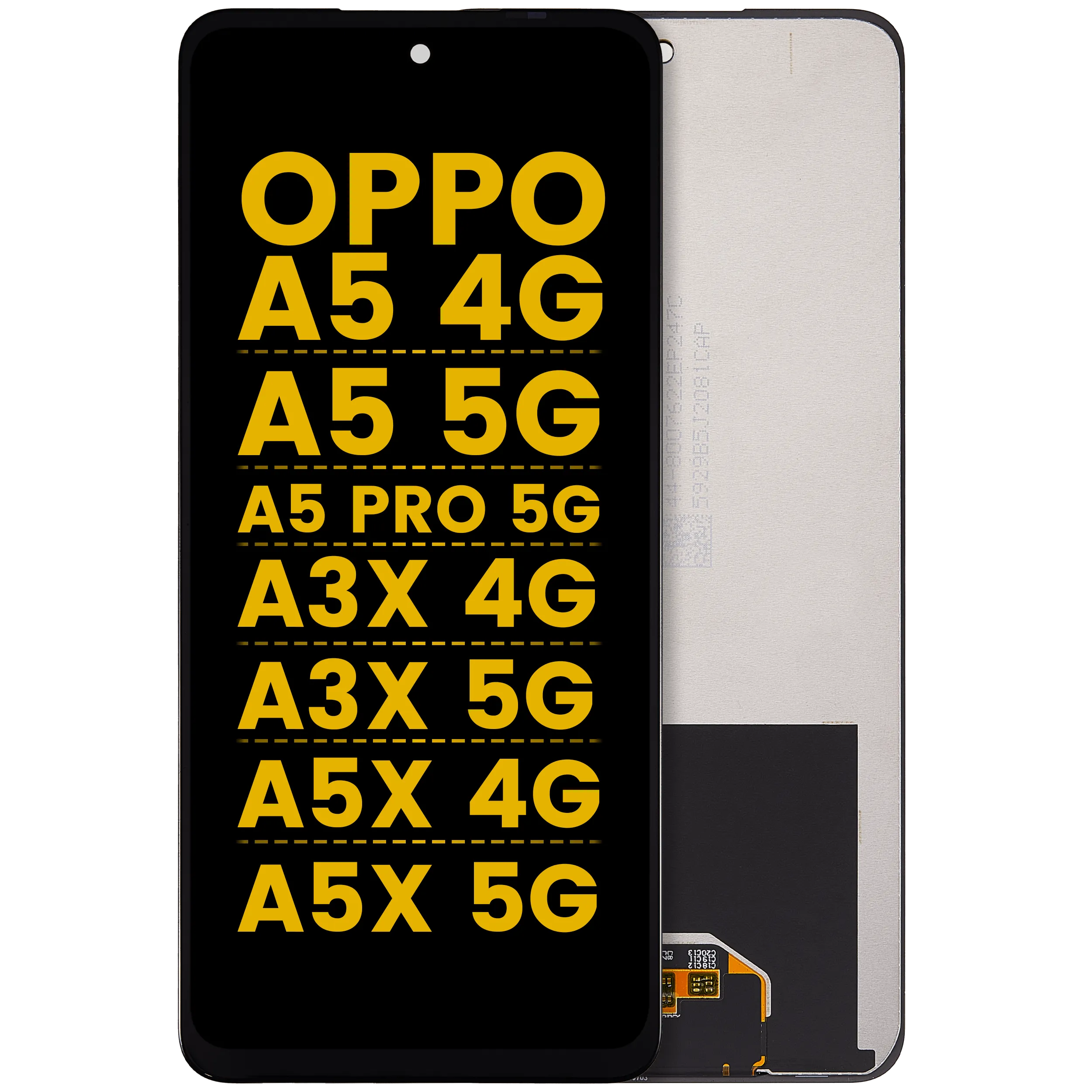 LCD-Display ohne Rahmen Compatible für OPPO A5 4G / A5 5G / A5 Pro 5G / A3x 4G / A3x 5G / A5x 4G / A5x 5G (Refurbished) (Alle Farben)
