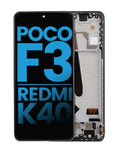 LCD Display with Frame for Xiaomi Poco F3 / Redmi K40 / Redmi K40 Pro (Aftermarket: Incell) (Night Black)