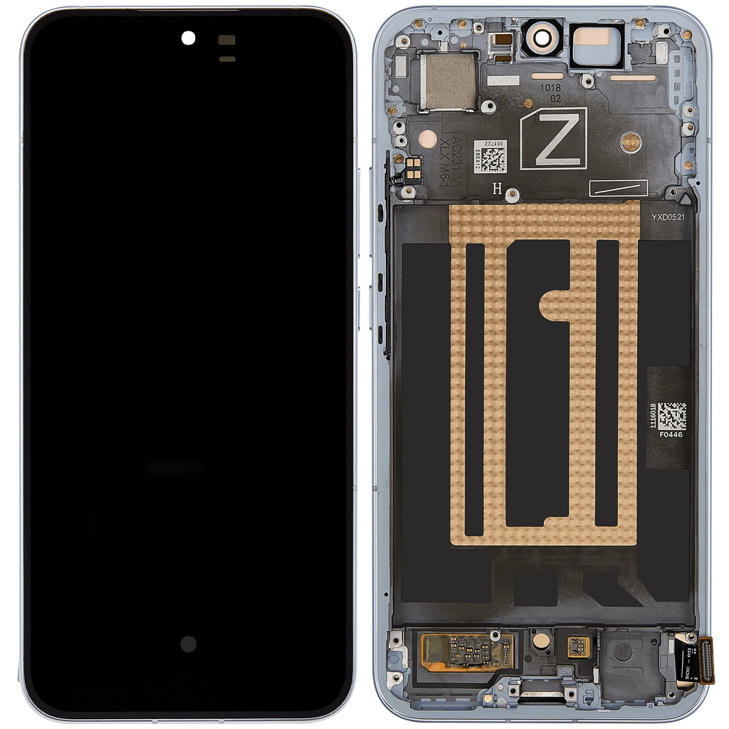 OLED-Display mit Rahmen für OPPO Reno 13 (Refurbished) (Blau)
