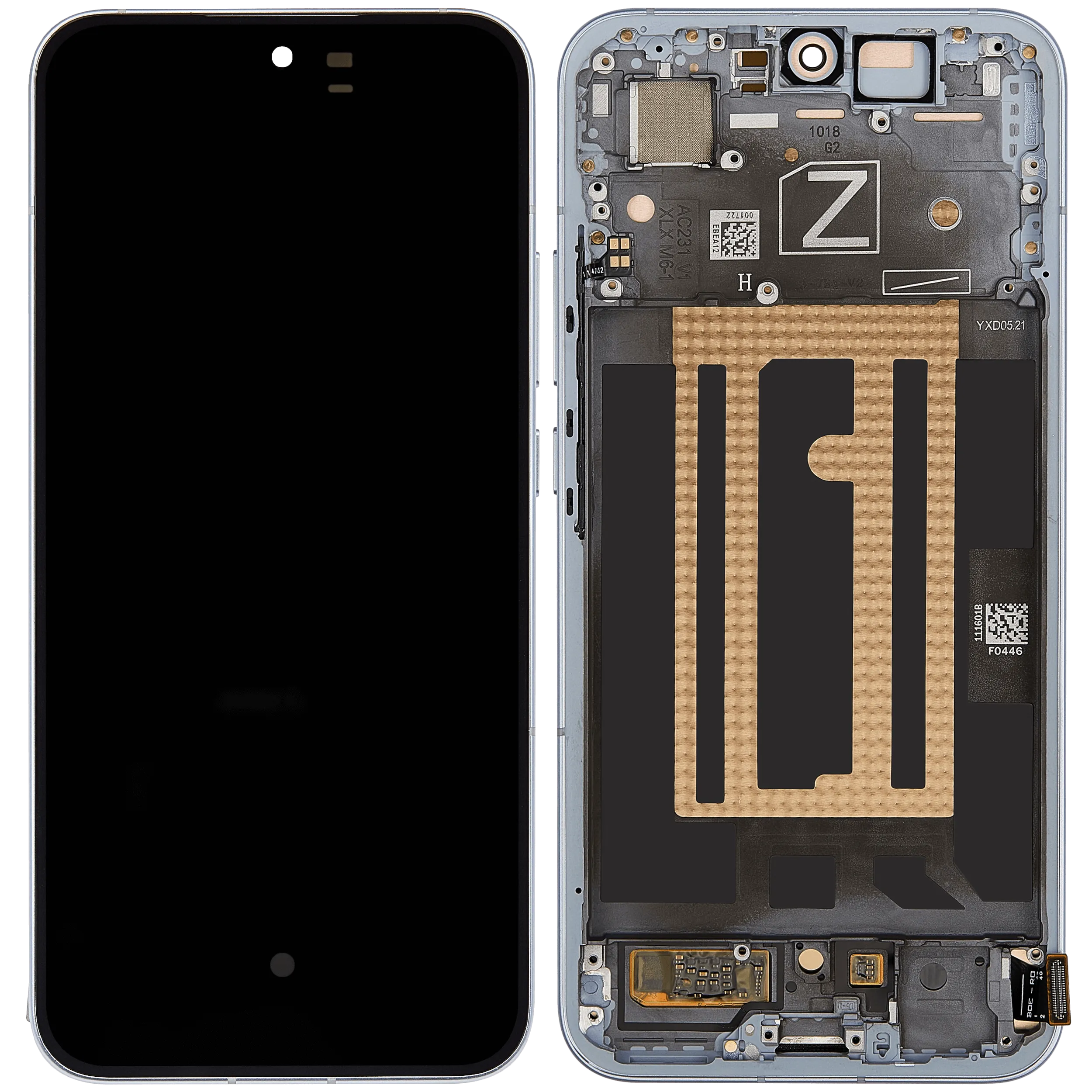 OLED-Display mit Rahmen für OPPO Reno 13 (Refurbished) (Blau)