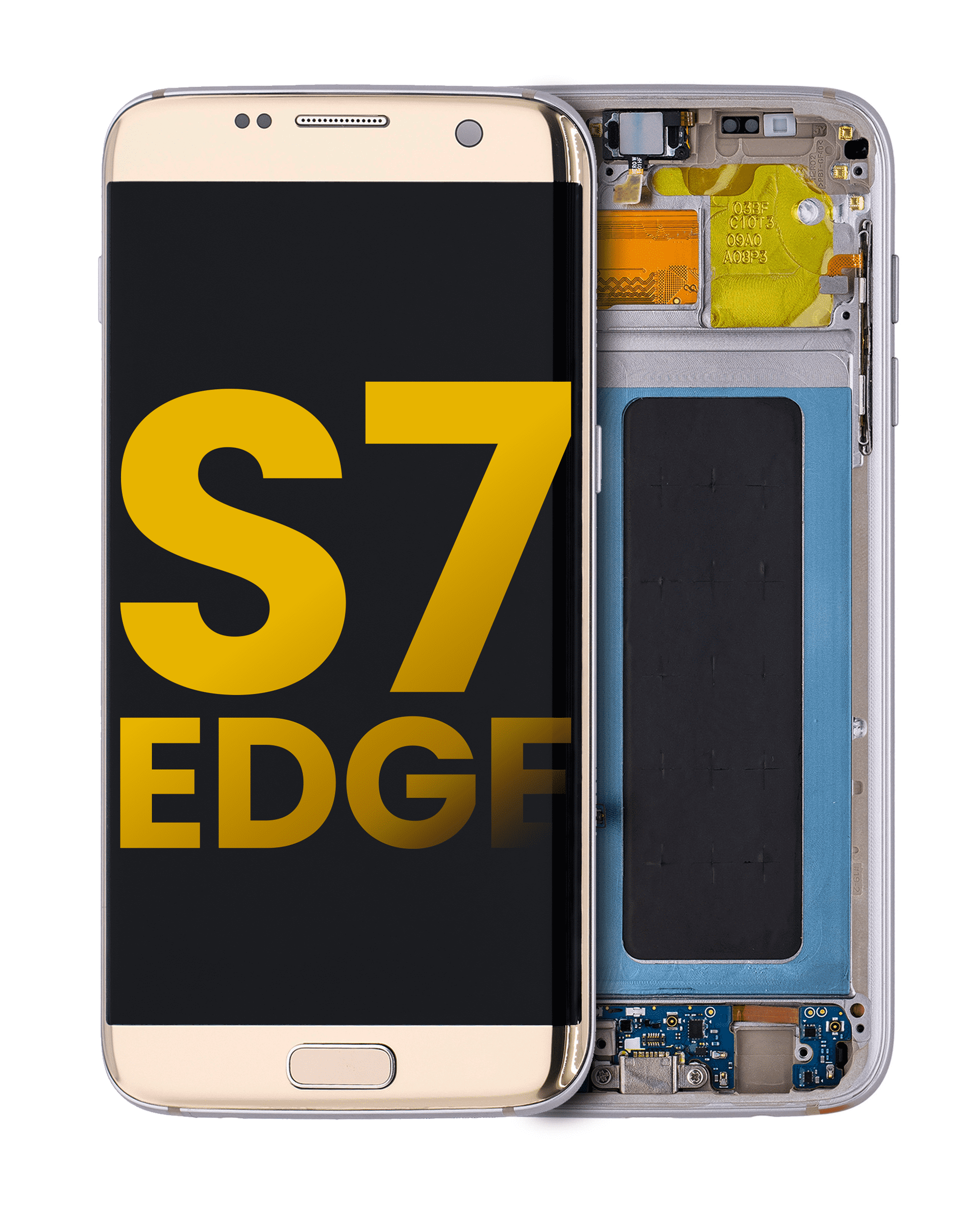 OLED Display with Frame for Samsung Galaxy S7 Edge (G935F) (Refurbished) (Gold Platinum)