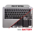 Top Case mit Akku and Keyboard (ANSI US) für MacBook Pro 13" A1502 (2013-2014) (gebrauchter OEM-Ausbau, Qualität B/C)