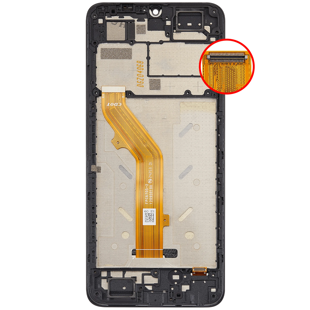 LCD-Display mit Rahmen für TCL 40 SE (T610K) (Refurbished) (Alle Farben)