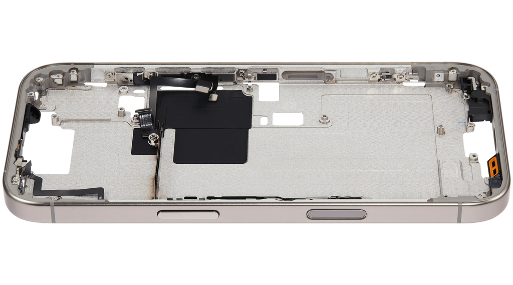 Midframe/Rahmen mit Power And Volume Button für iPhone 16 Pro (US-Version) (Aftermarket Plus) (Natural Titanium)