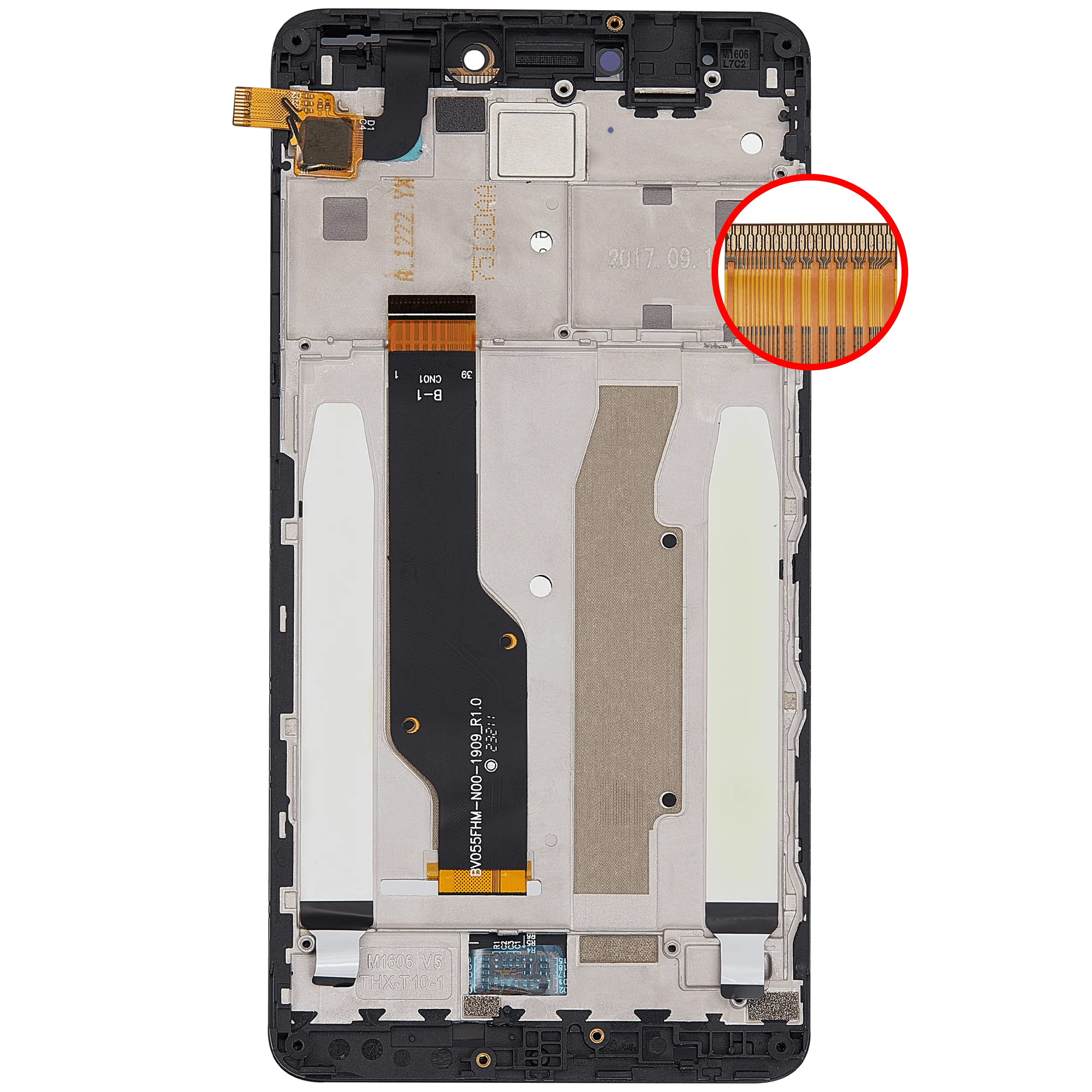 LCD-Display mit Rahmen für Xiaomi Redmi Note 4x (Aftermarket Plus) (Schwarz)