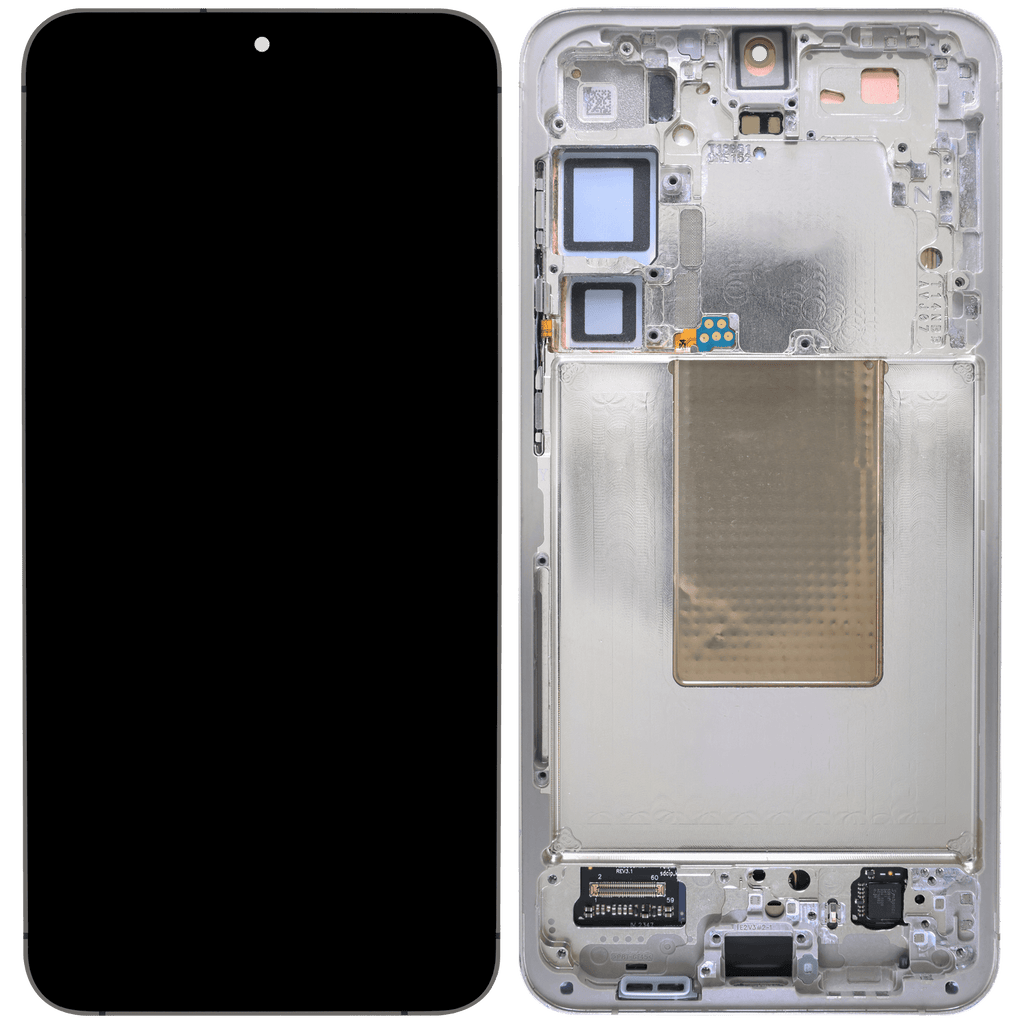 OLED-Display mit Rahmen für Samsung Galaxy S24 Plus (gebrauchter OEM-Ausbau, Qualität B) (Amber Yellow)
